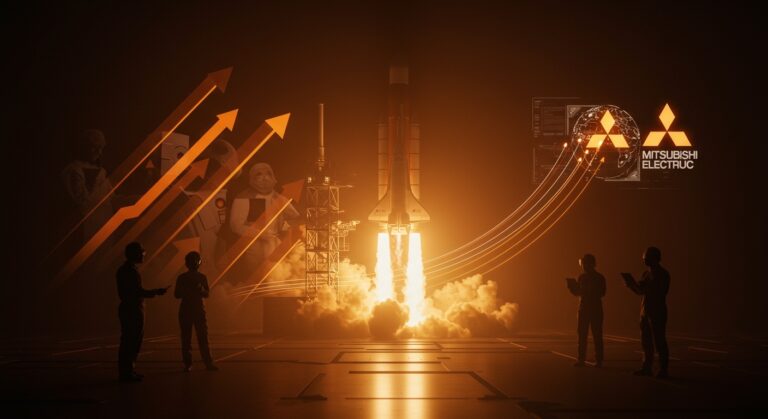 Lanzamiento del cohete Miura 5 de PLD Space simbolizando la financiación Serie C de 180 millones de euros liderada por Mitsubishi Electric y la expansión internacional en el sector espacial.