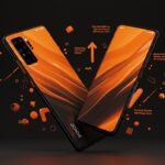 POCO X8 Pro y X8 Pro Max destacados en fondo negro con luces naranjas, mostrando tecnología avanzada y batería potente en smartphones 2026.