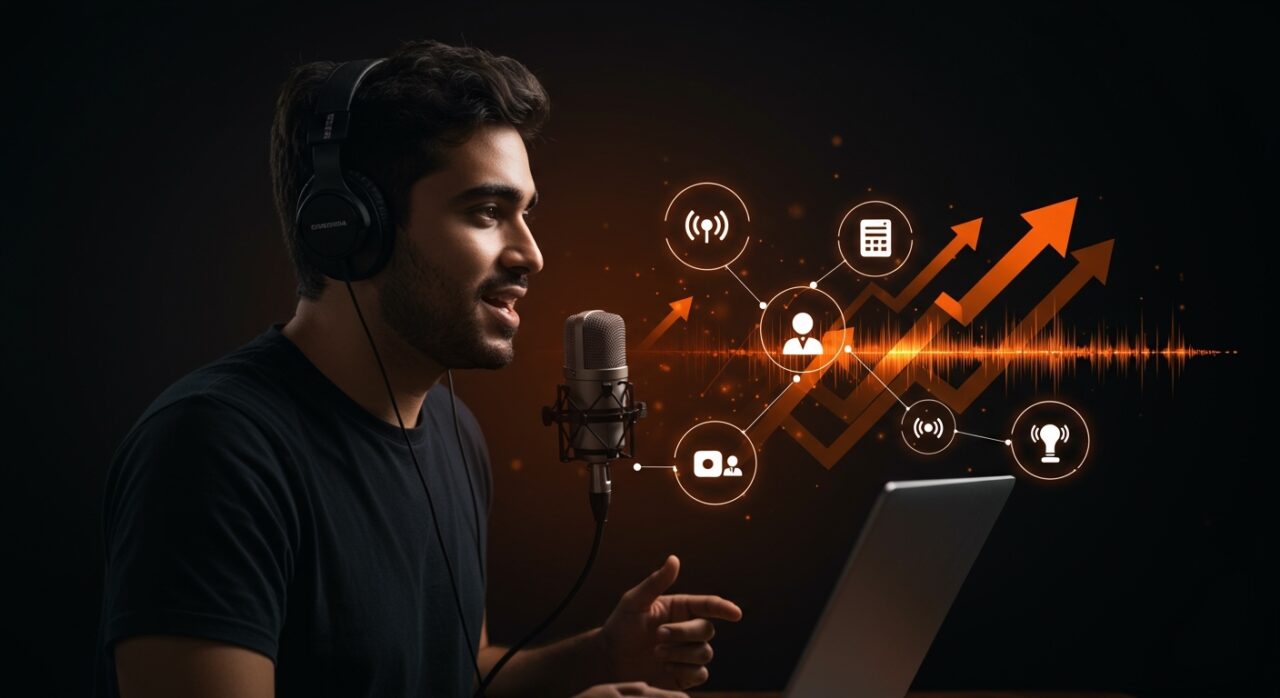 Podcast para emprendedores en LATAM impulsando crecimiento y generación de leads en startups a través del audio digital.