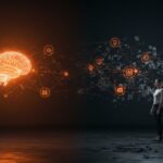 Ejecutivos y colaboradores individuales con percepciones opuestas de la inteligencia artificial en startups tecnológicas.