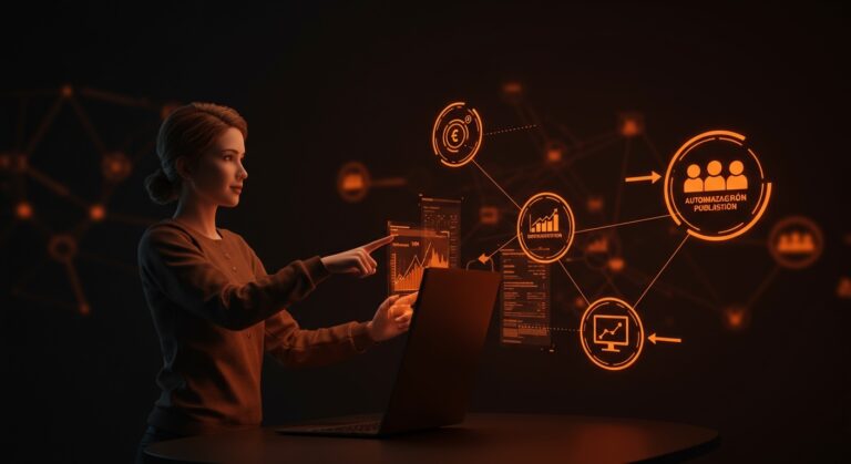 Automatización y control de publicación de contenido con la metodología POSSE para startups, mostrando distribución y propiedad intelectual.