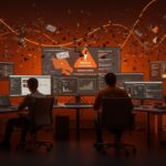 Problemas de email en Outlook con bloqueos de IP y fallas en deliverability afectando startups y empresas, resaltado con paleta naranja y negro.