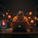 Founder preocupado por problemas de macOS y calidad de software afectando la productividad de startups en un entorno tecnológico.