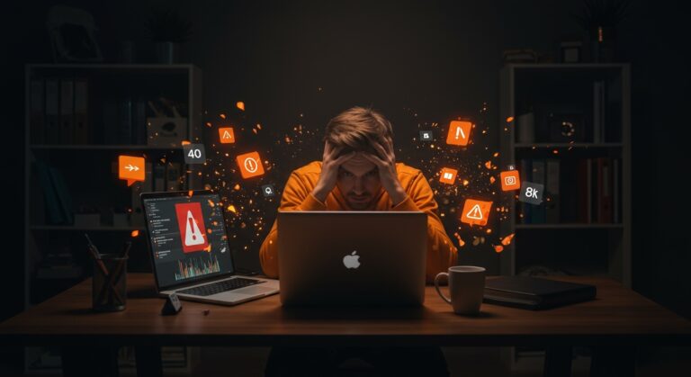 Founder preocupado por problemas de macOS y calidad de software afectando la productividad de startups en un entorno tecnológico.