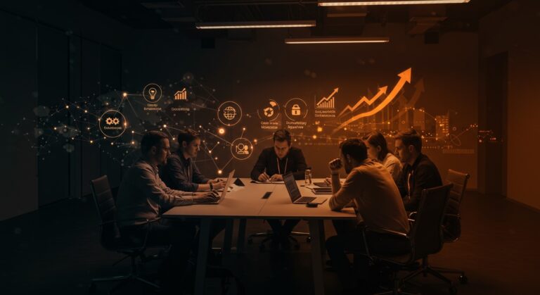 Programa de becas para startups destacando networking global y oportunidades de financiamiento en congreso internacional.