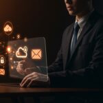 Interfaz digital segura de Proton Mail y Proton Drive ilustrando la mejor alternativa europea a Gmail y Google Drive con privacidad avanzada.