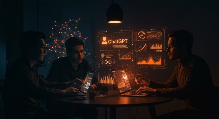 Publicidad en ChatGPT para anunciantes y startups tech, mostrando estrategias digitales de marketing basadas en IA.