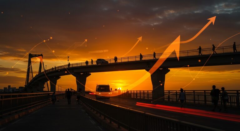 Puente Nichupté en Cancún mostrando infraestructura sostenible y movilidad urbana impulsando turismo y nuevas oportunidades de startups.