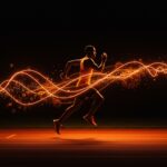 Runner creativo en movimiento representando el butter run, tendencia fitness y viralidad digital en el ecosistema startup.