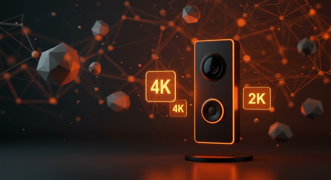 Videoportero inteligente Ring con batería y tecnología 4K y 2K integrando IA avanzada para hogares conectados.