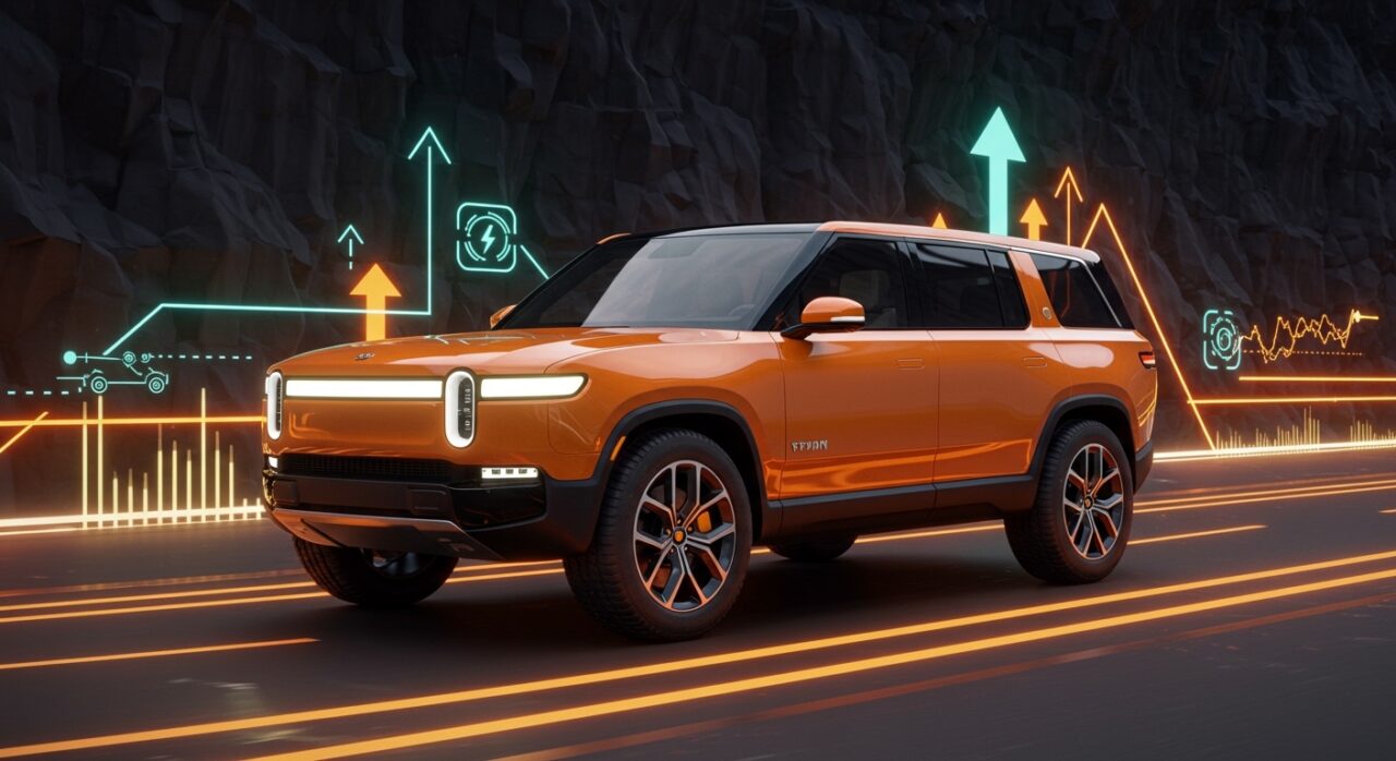 Imagen destacada del SUV eléctrico Rivian R2 resaltando innovación y tendencias del mercado EV para movilidad eléctrica accesible.