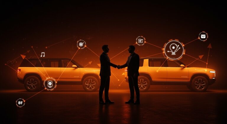 Alianza estratégica entre Rivian y Volkswagen impulsando el desarrollo de vehículos eléctricos con una inversión millonaria.