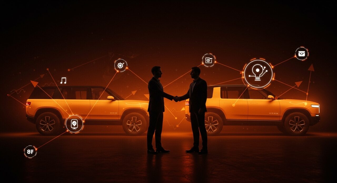 Alianza estratégica entre Rivian y Volkswagen impulsando el desarrollo de vehículos eléctricos con una inversión millonaria.