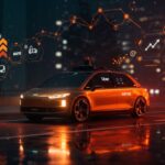 Robotaxi autónomo de Uber, Wayve y Nissan circulando en Tokio, representando movilidad inteligente y alianzas tecnológicas en Asia.