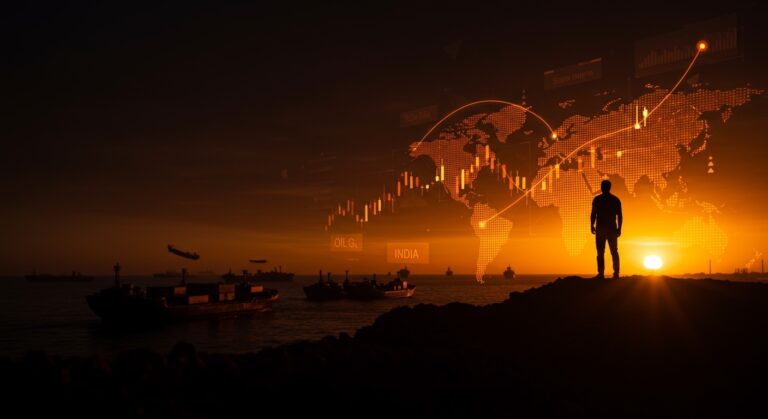 Crisis del Estrecho de Ormuz 2026 con bloqueo de petroleros y Rusia como beneficiaria del alza en precios del petróleo.