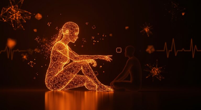 Asistente virtual Bruna de Nexi Health impulsando la salud mental con inteligencia artificial y tecnología médica.