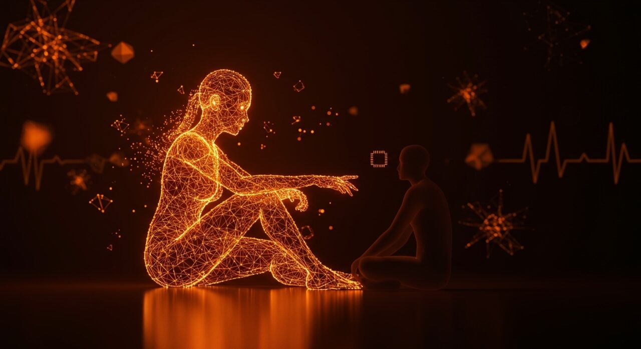 Asistente virtual Bruna de Nexi Health impulsando la salud mental con inteligencia artificial y tecnología médica.