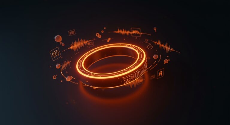 Ring AI inteligente de Sandbar destacando toma de notas y control de audio en tecnología wearable con financiación Serie A.