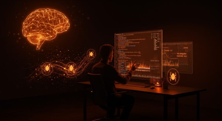 Revisión automatizada de código del kernel de Linux con inteligencia artificial mostrando detección avanzada de bugs y colaboración open source.