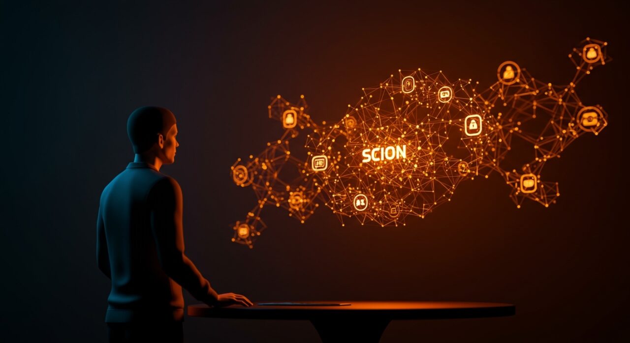 Representación visual de SCION como alternativa segura y resiliente a BGP para infraestructura de red y soberanía digital.