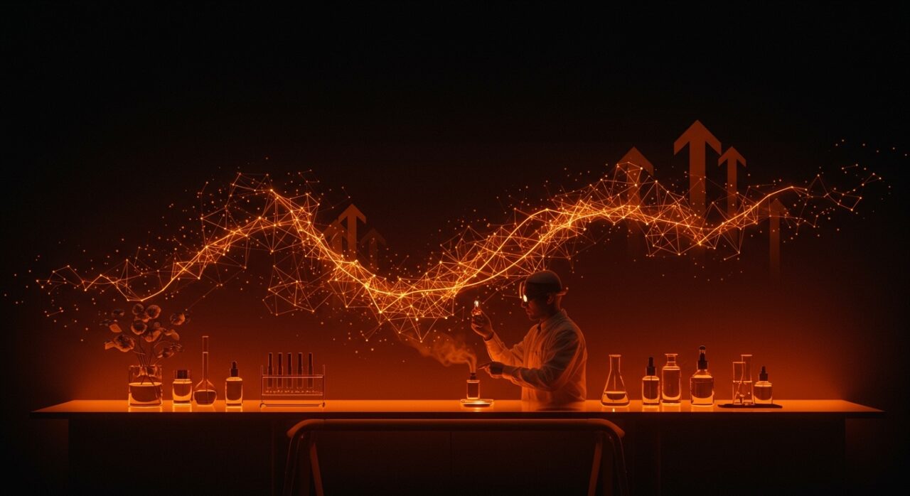 Perfumería personalizada con IA en Barcelona, destacando la innovación tecnológica y expansión internacional de la startup Scircle.