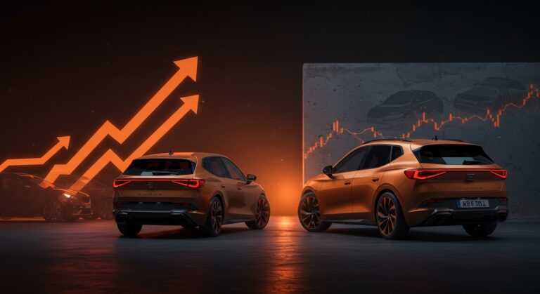 Cupra Tavascan enfrentando desafíos de aranceles de la UE y competencia de coches eléctricos chinos en el mercado automotriz eléctrico de Seat 2025.