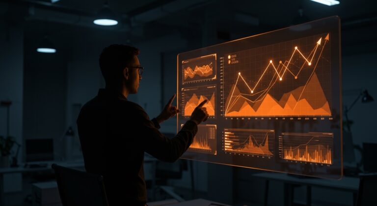 Founder tech revisando datos financieros semestrales destacando cambio de reporte SEC y su impacto en startups en EE.UU.