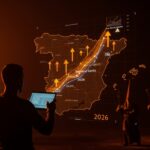 Predicción meteorológica para Semana Santa 2026 en España mostrando clima estable y tendencias al alza, enfoque en founders tech y ecosistema startup.