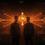 Dos ex-Palantir celebrando una ronda de inversión de 30 millones de dólares liderada por Sequoia en startups LATAM.