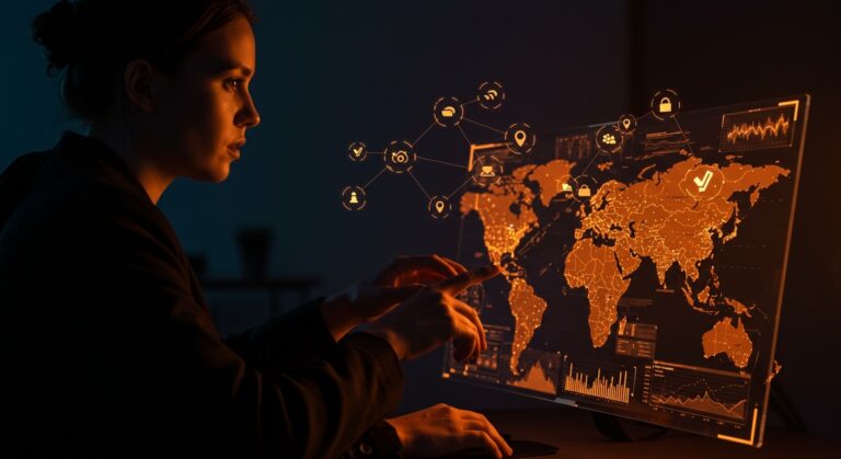 Dashboard OSINT ShadowBroker mostrando monitoreo geoespacial en tiempo real con vuelos, embarcaciones y satélites para inteligencia abierta global.