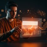 Founders tech utilizando Google Sheets como backend CRUD y automatización con IA en un entorno tecnológico avanzado.