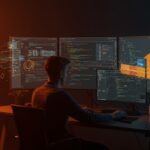 Interfaz de desarrollo con esquemas de datos seguros y multilenguaje, ilustrando Skir como alternativa moderna a Protocol Buffers en evolución de APIs y RPC.