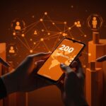 Smartphone económico conectado en redes digitales que representa la accesibilidad tecnológica y el reto de costos en mercados emergentes.