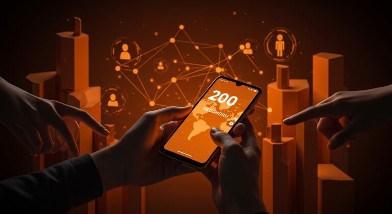 Smartphone económico conectado en redes digitales que representa la accesibilidad tecnológica y el reto de costos en mercados emergentes.