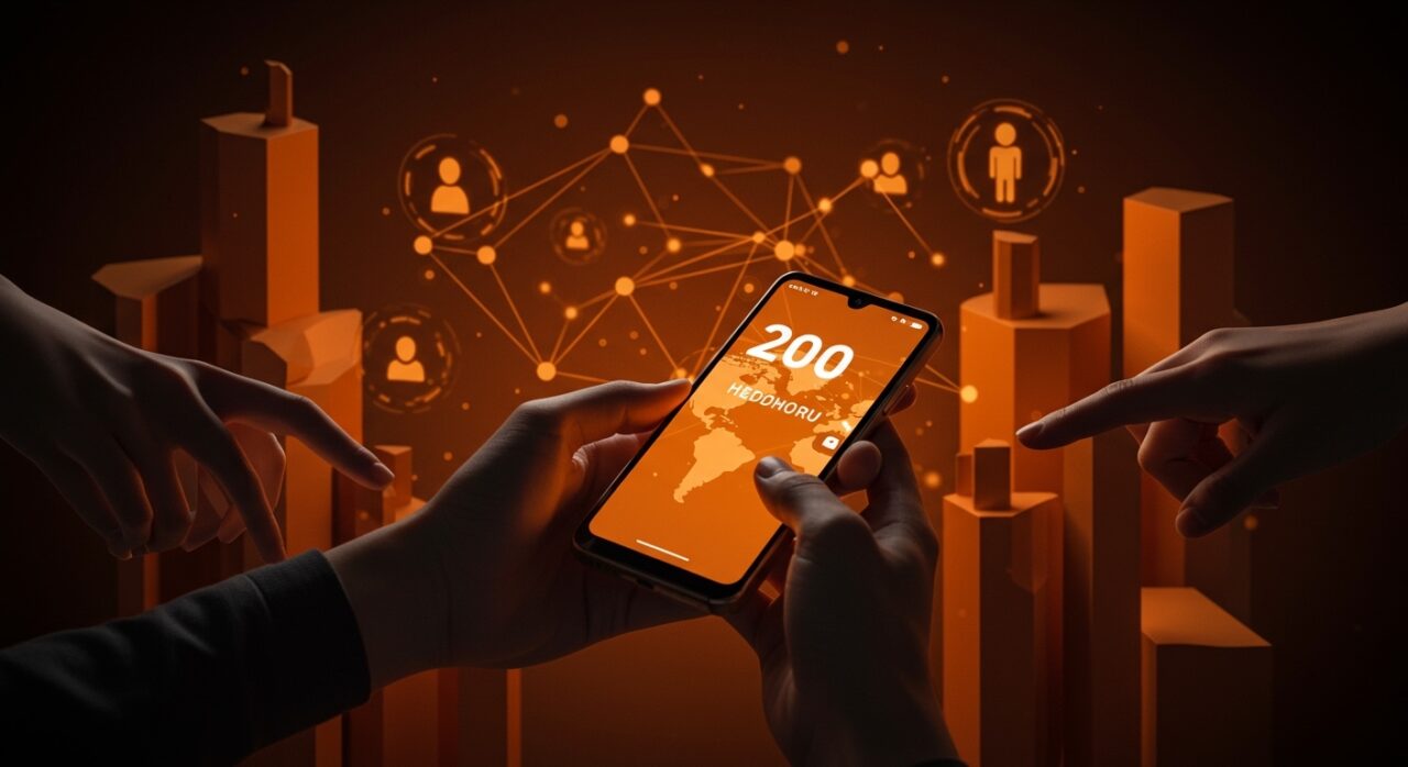 Smartphone económico conectado en redes digitales que representa la accesibilidad tecnológica y el reto de costos en mercados emergentes.