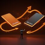 Decisión entre SSD NVMe y SATA para startups en 2026 optimizando hardware y productividad tecnológica.