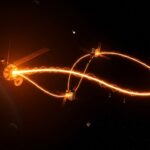 Centros de datos en el espacio de Starcloud con flujos de datos y energía representando financiación y crecimiento tecnológico en startups.