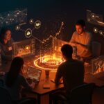 Grupo de founders hispanos colaborando en tecnología con mentoría y financiamiento en Start-Up Chile para impulsar startups innovadoras.