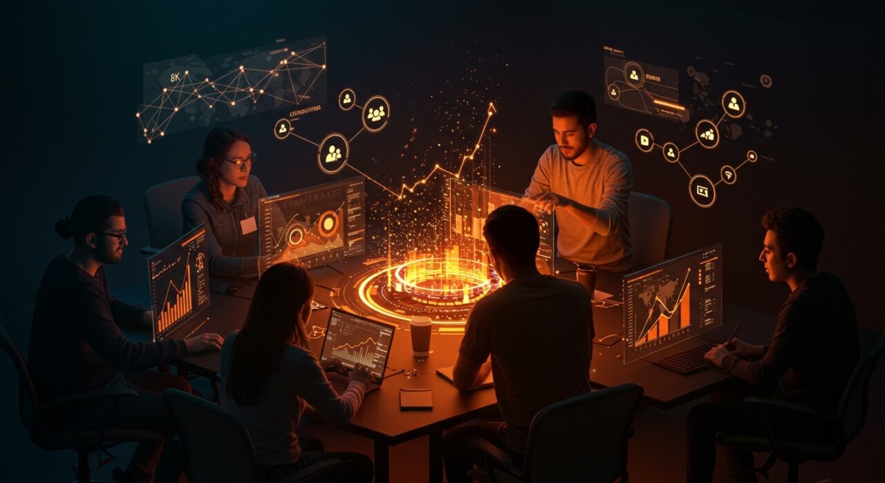 Grupo de founders hispanos colaborando en tecnología con mentoría y financiamiento en Start-Up Chile para impulsar startups innovadoras.