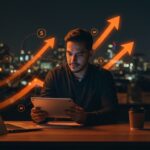 Founder hispano en el Reino Unido revisando préstamos sin equity para startups con mentoría y financiamiento en el ecosistema startup UK.