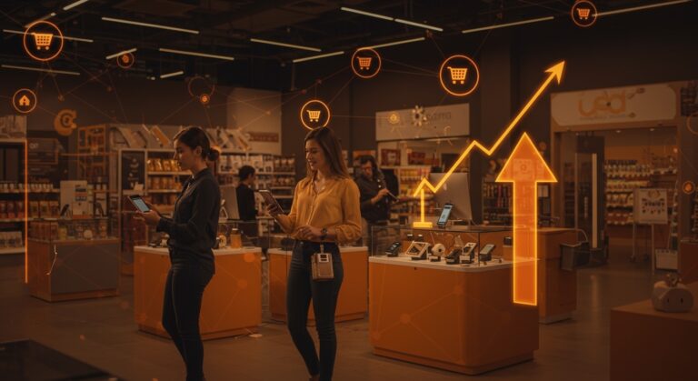 Startup argentina transformando el retail global con tecnología phygital e IoT en un entorno de innovación digital.