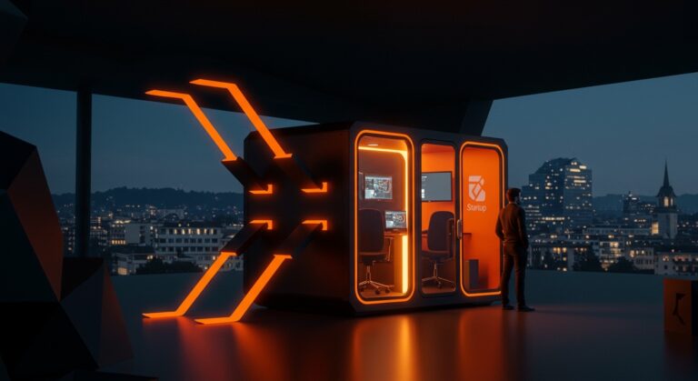 Startup miros mostrando workpods modulares con inversión y expansión internacional en real estate flexible y tecnología.