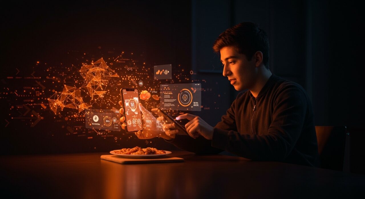 App chilena NutrIA usando inteligencia artificial para registrar alimentos y calorías mediante una foto, ejemplo destacado de innovación y startups en nutrición.