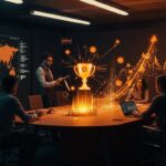 Startup World Cup 2026 en Sevilla con emprendedores iberoamericanos colaborando antes de competir por un premio de inversión en Silicon Valley.