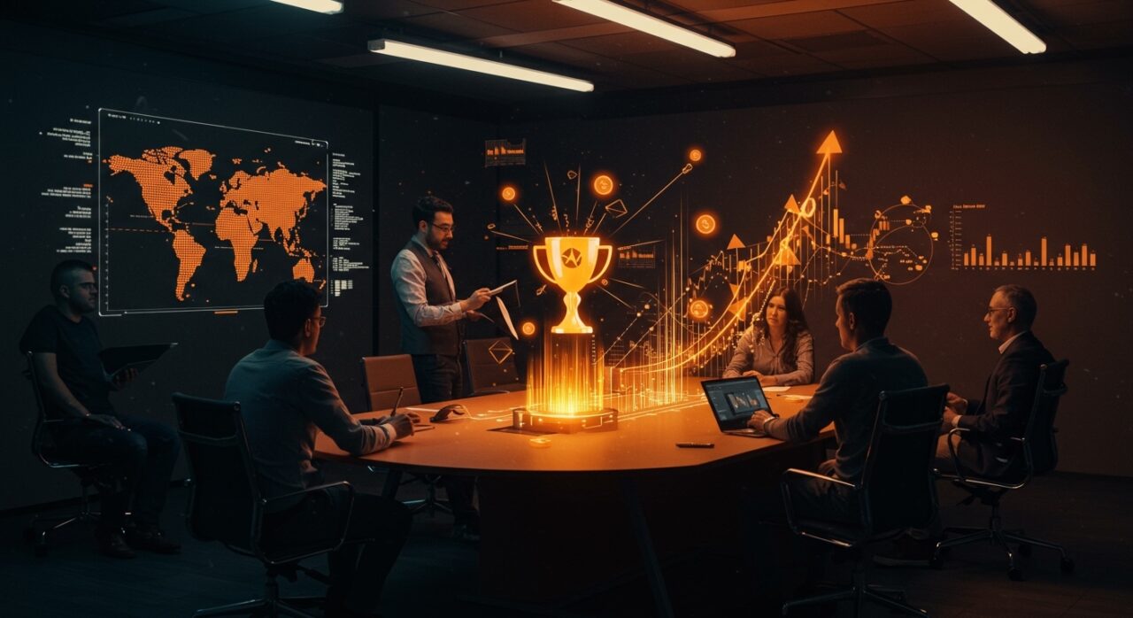 Startup World Cup 2026 en Sevilla con emprendedores iberoamericanos colaborando antes de competir por un premio de inversión en Silicon Valley.