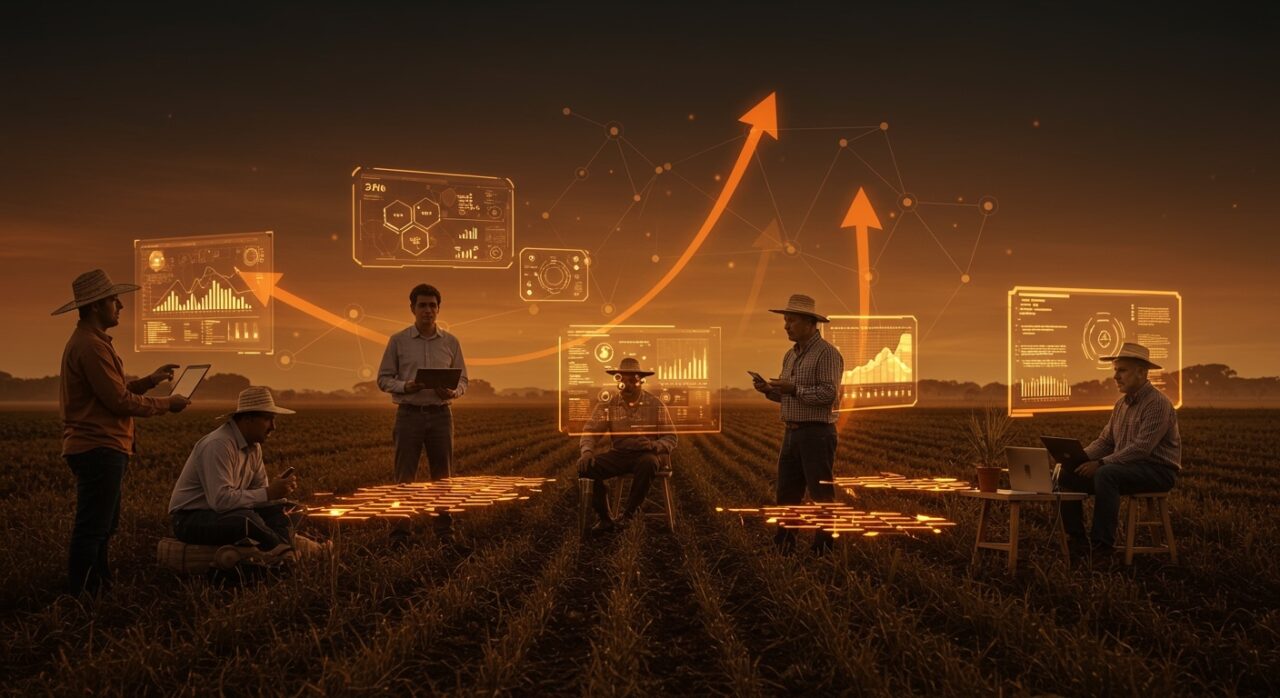 Startups agtech colaborando con productores argentinos en campo real para validar tecnología innovadora en Argentina 2026.