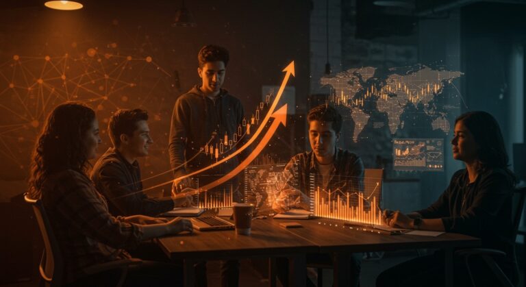 Startups colombianas colaborando en innovación y financiamiento local para fortalecer el ecosistema tecnológico en América Latina.