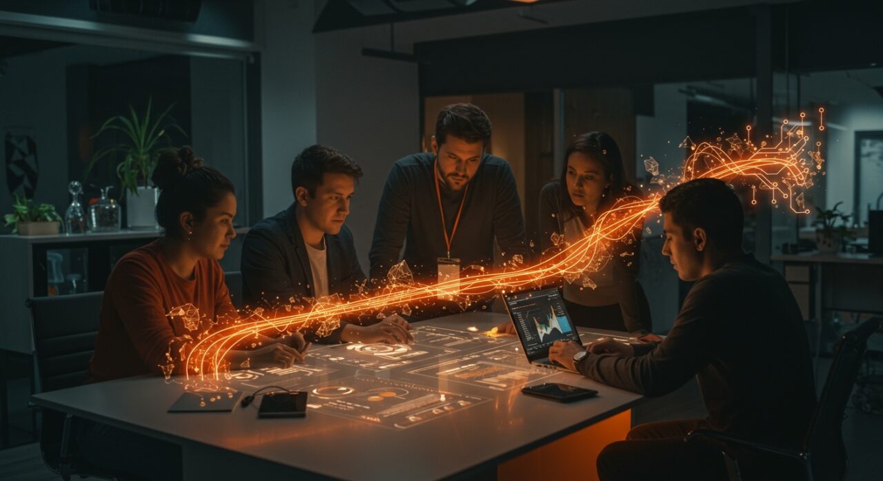 Emprendedores en Costa Rica colaborando en innovación tecnológica y AgTech en el ecosistema startup impulsado por políticas y financiamiento.