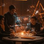 Startups chilenas colaborando en tecnología de inteligencia artificial y datos satelitales para convocatoria FIDAE 2026 en innovación abierta y minería 4.0.