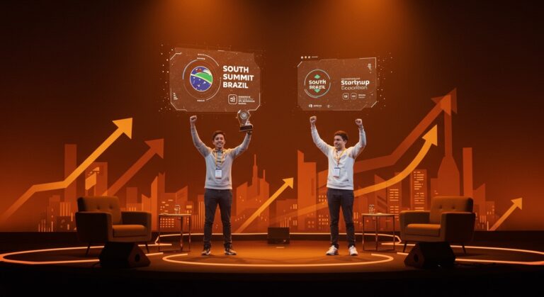 Startups mexicanas XP Azul y WAS Company finalistas en South Summit Brazil 2026 destacando innovación y crecimiento en el ecosistema emprendedor latinoamericano.